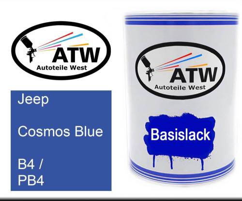 Jeep, Cosmos Blue, B4 / PB4: 500ml Lackdose, von ATW Autoteile West.